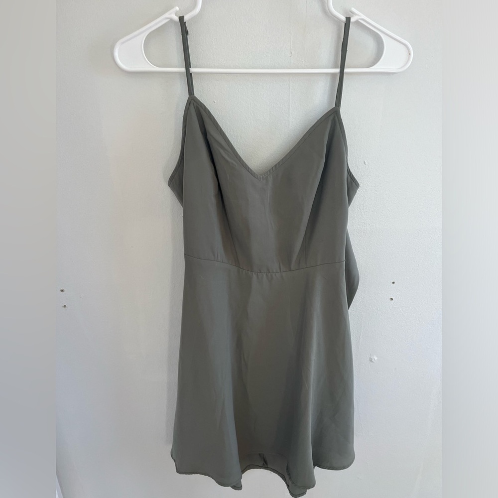 Forever 21 Tie Back Green Mini Dress